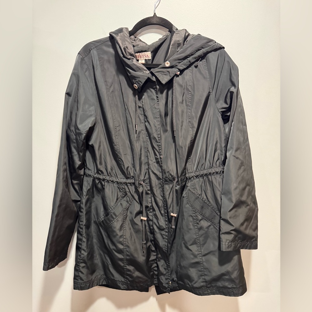 Merona Black Hooded Utility Jacket